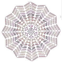 Ghasedi Crochet Motif Patterns: Circular and Star-Shaped Flat Charts for Granny Squares