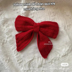 Giant Crochet Bow Hair Clip Pattern Tutorial