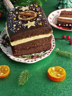 Gluten-Free Chocolate Gingerbread Cake with Plum Butter Filling