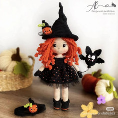 Halloween Witch Amigurumi Crochet Pattern Tutorial