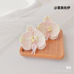 Handmade Crochet Butterfly Orchid Earrings Pattern Chart with Materials and Instructions