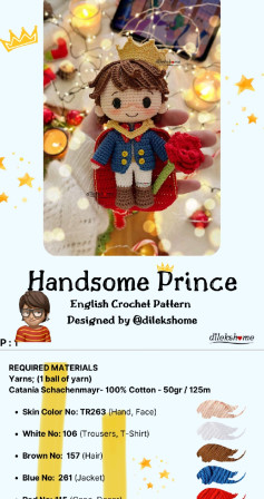 Handsome Prince Amigurumi Crochet Pattern Tutorial