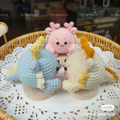 Handwritten Amigurumi Chubby Dragon Crochet Pattern Chart