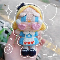 Handwritten Crochet Pattern Chart for Cute Crying Doll Amigurumi