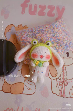 Handwritten Crochet Pattern for Cute Frog Rabbit Amigurumi