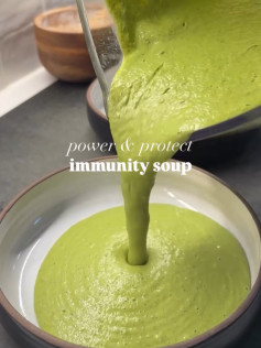 High Protein Broccoli Feta Soup Recipe with Cottage Cheese and Bone Broth