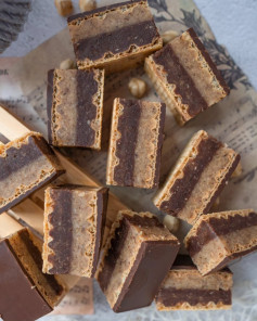 Homemade Bajadera Chocolate Wafer Cookies with Hazelnuts and Almonds