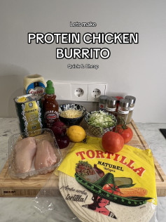 How to make Quick & Cheap Protein Chicken Burrito with homemade spicy mayo sauce