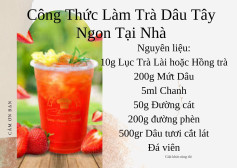 Hướng dẫn chi tiết cách làm trà dâu tây mát lạnh tại nhà