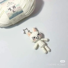 Hướng dẫn chi tiết cách móc len búp bê gấu Loopy dễ thương màu hồng và trắng, bao gồm các phần đầu, tay, chân, thân và bụng