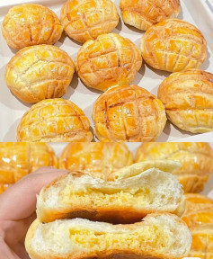 Hướng dẫn làm bánh mì nhân kem phô mai vàng óng, vỏ giòn tan, nhân béo ngậy