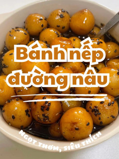Hướng dẫn làm bánh nếp đường nâu mận dẻo thơm, rắc mè đen