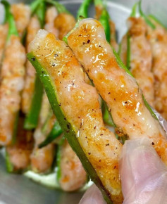 Hướng dẫn làm đậu bắp nhồi tôm chiên giòn, món ăn vặt ngon miệng
