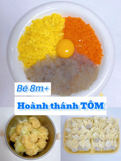 Hướng dẫn làm Hoành thánh Tôm bổ dưỡng cho bé trên 8 tháng tuổi