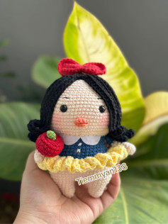 Hướng dẫn móc búp bê Bạch Tuyết Cute chi tiết từng phần