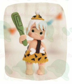 Hướng dẫn móc búp bê Bamm Bamm Flintstone