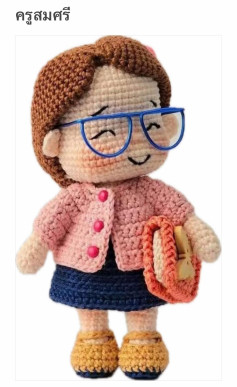 Hướng dẫn móc búp bê cô giáo đeo kính