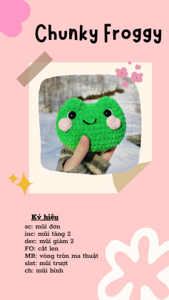 Hướng dẫn móc búp bê ếch Chunky Froggy dễ thương