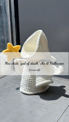 Hướng dẫn móc búp bê thần chết Halloween màu trắng