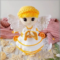 Hướng dẫn móc búp bê thiên thần tóc vàng Amigurumi