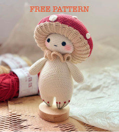 Hướng dẫn móc búp bê Tinh linh Nấm dễ thương, chart chi tiết từng phần