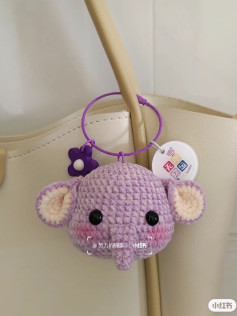 Hướng dẫn móc đầu voi tím dễ thương