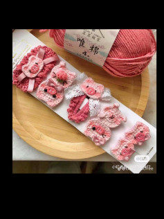 Hướng dẫn móc kẹp tóc hình heo hồng dễ thương