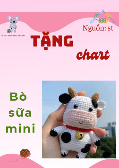Hướng dẫn móc len Bò sữa mini - Tặng chart