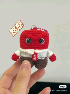 Hướng dẫn móc len búp bê Bé giận dữ (Angry) màu đỏ, chart chi tiết từng phần