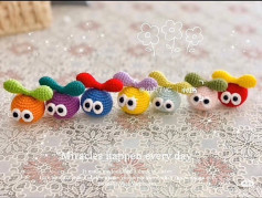 Hướng dẫn móc len búp bê cà rốt nhiều màu sắc dễ thương