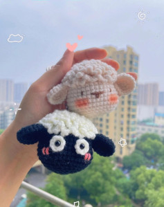Hướng dẫn móc len búp bê cừu Shaun và cừu trắng