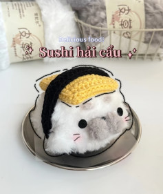 Hướng dẫn móc len búp bê hải cầu sushi dễ thương