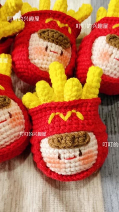 Hướng dẫn móc len búp bê khoai tây chiên McDonald's dễ thương