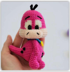 Hướng dẫn móc len búp bê khủng long Dino màu hồng