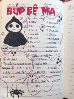 Hướng dẫn móc len búp bê ma Halloween chi tiết từng bước