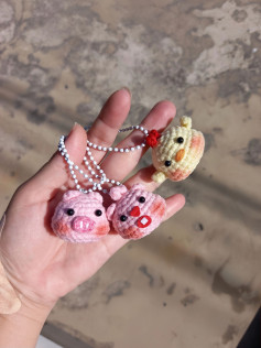 Hướng dẫn móc len búp bê mini Heo, Loopy và Gà dễ thương