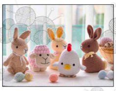 HƯỚNG DẪN MÓC LEN BÚP BÊ THỎ, CỪU VÀ GÀ CON TRẮNG CHO LỄ PHỤC SINH