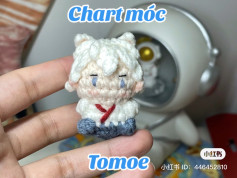 Hướng dẫn móc len búp bê Tomoe đang khóc, chart chi tiết từng hàng