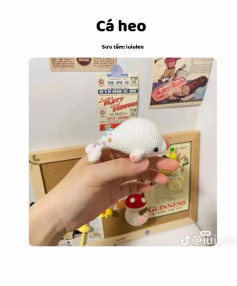 Hướng dẫn móc len cá heo trắng dễ thương - Chart chi tiết từng bước