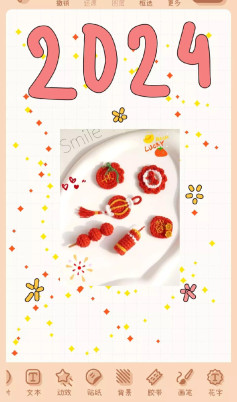 Hướng dẫn móc len các vật phẩm may mắn Tết 2024: Lồng đèn, Kẹo táo, Pháo nổ