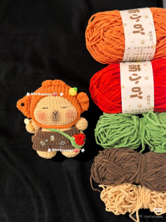 Hướng dẫn móc len Capybara cá vàng dễ thương