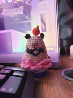 Hướng dẫn móc len Capybara tình tâm ngồi đài sen