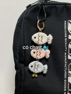 Hướng dẫn móc len chìa khóa hình cá dễ thương