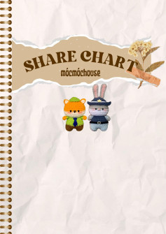 Hướng dẫn móc len chú Cáo và Thỏ cảnh sát Zootopia