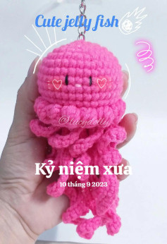 Hướng dẫn móc len con sứa màu hồng dễ thương