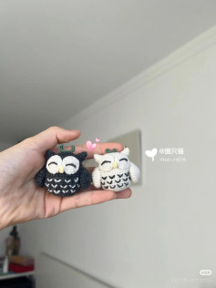 Hướng dẫn móc len Cú Mèo dễ thương, bảng chart chi tiết từng hàng