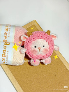 Hướng dẫn móc len Cừu Con màu hồng dễ thương