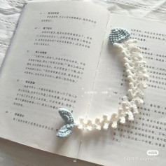 Hướng dẫn móc len dấu trang hình xương cá (Fish Bone Bookmark) với chart chi tiết