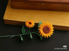 Hướng dẫn móc len hoa hướng dương và lá kèm chi tiết