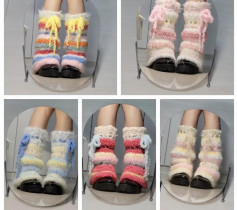 Hướng dẫn móc len Leg Warmer (Ủng chân) sọc nhiều màu